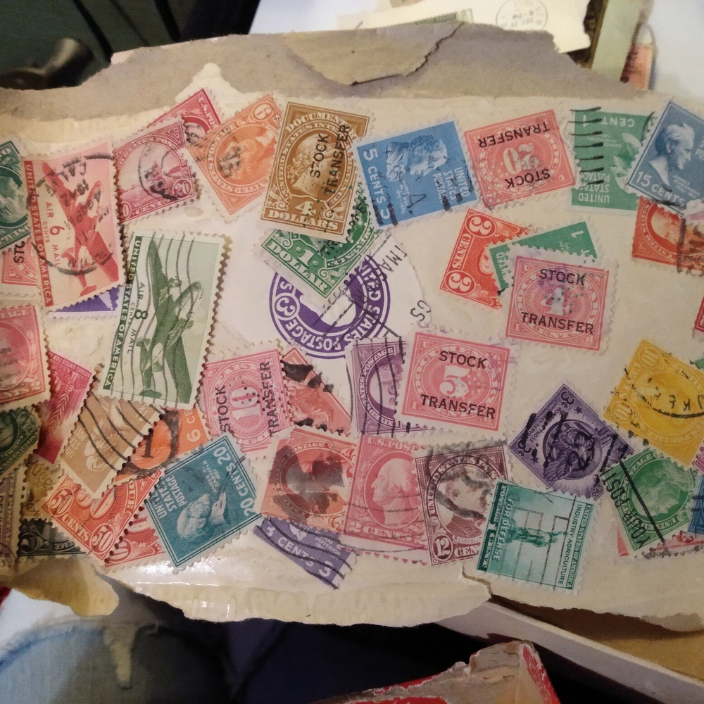 Vintage Stamp Collection Assorted Colors